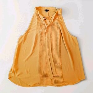 Ann Taylor XL Women's Sleeveless Halter Top With Pleated Front